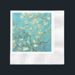 Vincent van Gogh Blossomong Almond Tree      Napkins<br><div class="desc">Vincent van Gogh.  Blossomong Almond Tree. Blooming almond tree branch. Almond branches with pink flowers on a blue background. Reproduction of famous works of art  images in the public domain.</div>