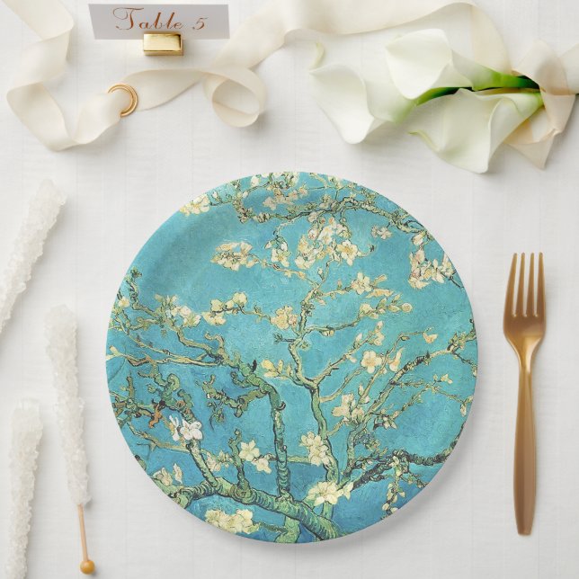 Vincent van Gogh Blossomong Almond Tree      Paper Plates (Wedding)