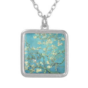 Vincent van Gogh Blossomong Almond Tree    Silver Plated Necklace