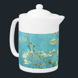 Vincent van Gogh Blossomong Almond Tree     Teapot<br><div class="desc">Vincent van Gogh.  Blossomong Almond Tree. Blooming almond tree branch. Almond branches with pink flowers on a blue background. Reproduction of famous works of art  images in the public domain.</div>