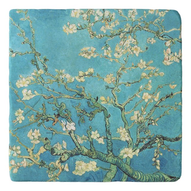 Vincent van Gogh Blossomong Almond Tree  Trivet (Front)