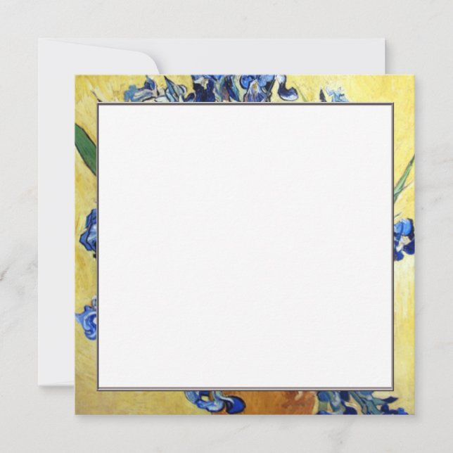 Vincent van Gogh, blue irises in yellow background (Front)