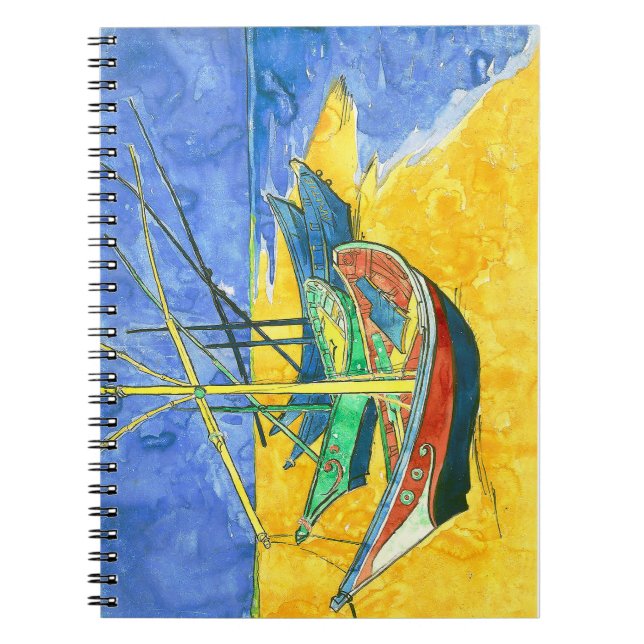 Vincent van Gogh Boats at Saintes-Marie watercol   Notebook (Front)