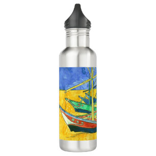 Vincent van Gogh Boats at Saintes-Marie watercol   Stainless Steel Water Bottle