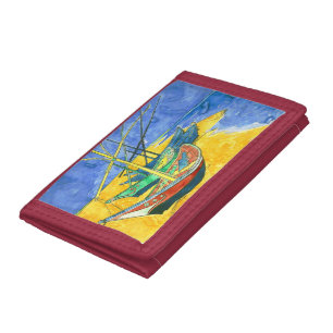 Vincent van Gogh Boats at Saintes-Marie watercol   Trifold Wallet