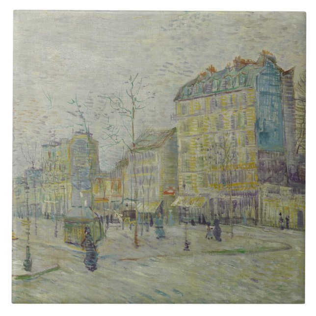 Vincent van Gogh - Boulevard de Clichy Tile (Front)