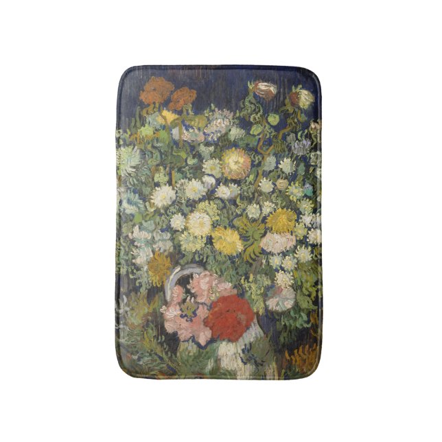 Vincent van Gogh Bouquet of Flowers in a Vase Bath Mat (Front Vertical)