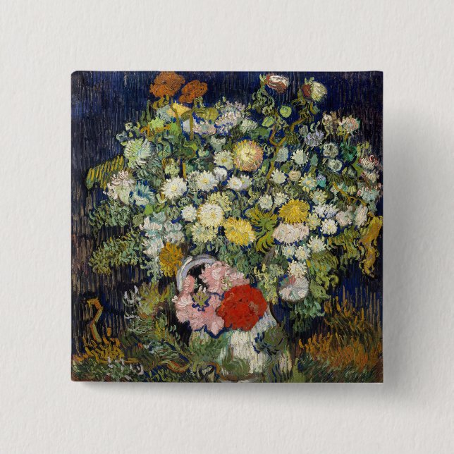 Vincent van Gogh - Bouquet of Flowers in a Vase Button (Front)