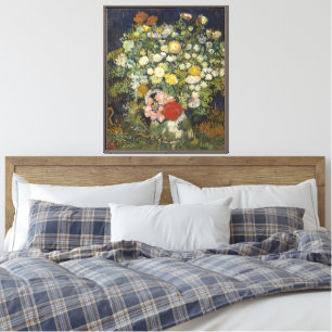 Vincent van Gogh Bouquet of Flowers in a Vase Canvas Print