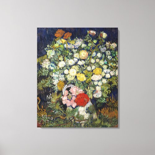 Vincent van Gogh _ Bouquet of Flowers in a Vase Canvas Print