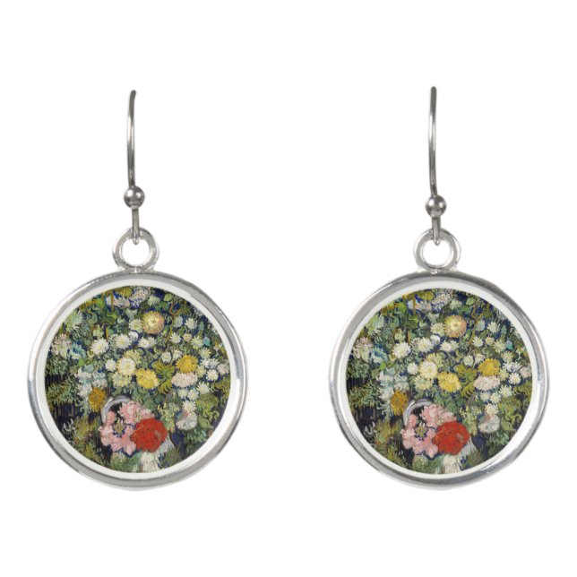 Vincent van Gogh - Bouquet of Flowers in a Vase Earrings (Front)