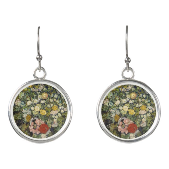 Vincent van Gogh Bouquet of Flowers in a Vase Earrings (Front)