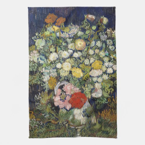 Vincent van Gogh _ Bouquet of Flowers in a Vase Kitchen Towel