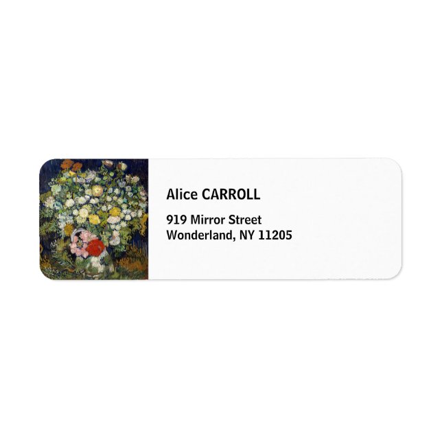 Vincent van Gogh - Bouquet of Flowers in a Vase Label (Front)