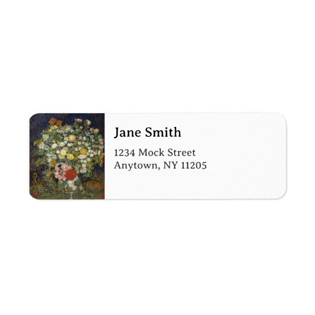 Vincent van Gogh Bouquet of Flowers in a Vase Label (Front)