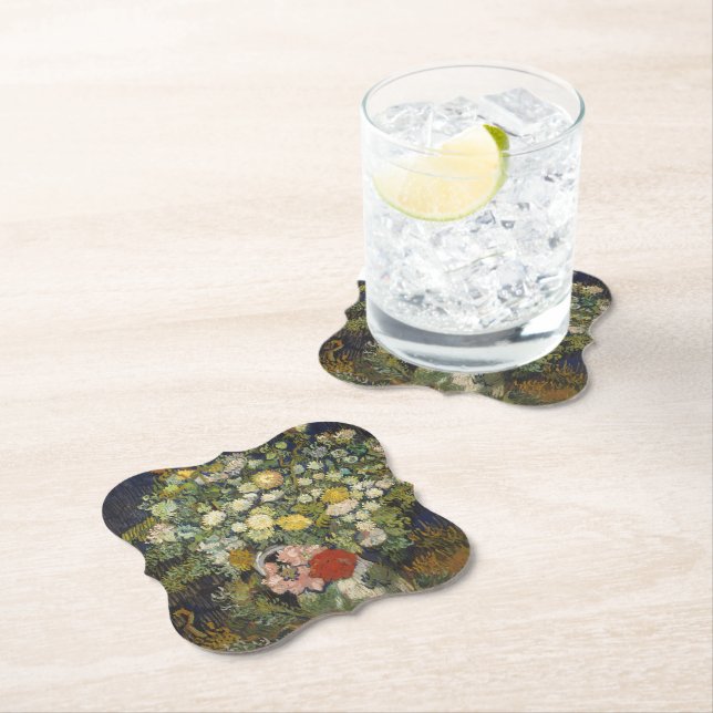 Vincent van Gogh Bouquet of Flowers in a Vase Paper Coaster (Insitu)
