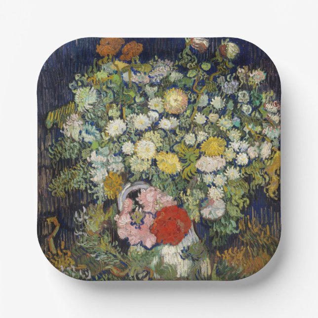 Vincent van Gogh - Bouquet of Flowers in a Vase Paper Plates (Front)