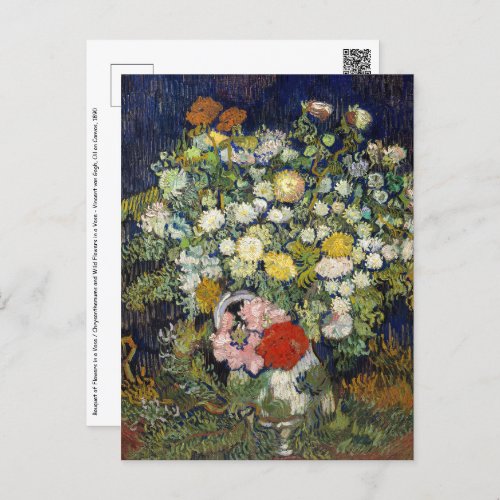 Vincent van Gogh _ Bouquet of Flowers in a Vase Postcard