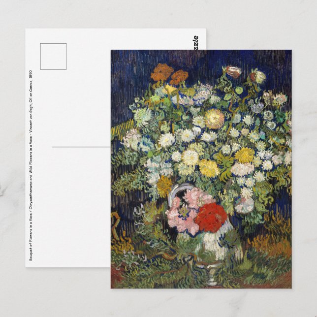 Vincent van Gogh - Bouquet of Flowers in a Vase Postcard (Front/Back)