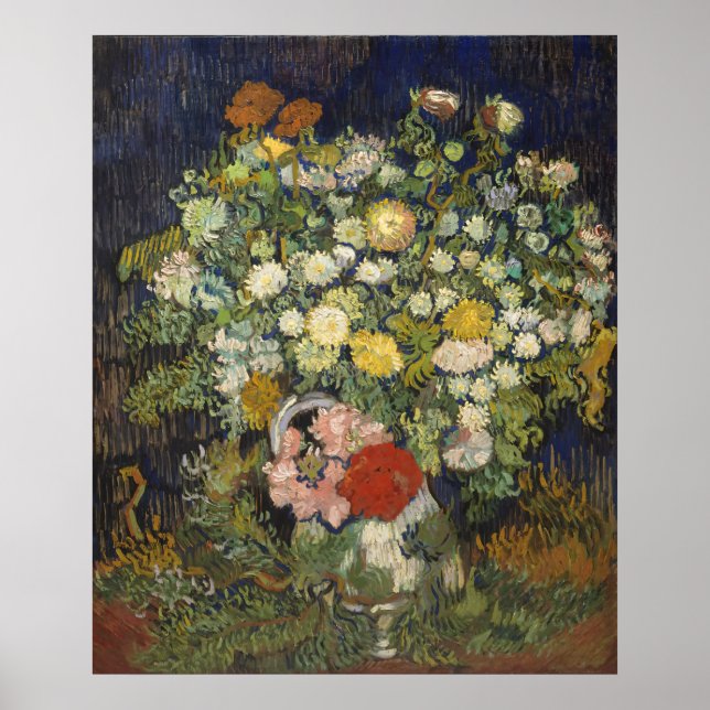 Vincent van Gogh Bouquet of Flowers in a Vase Poster (Front)