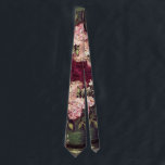 Vincent Van Gogh - Bowl with Peonies & Roses Tie<br><div class="desc">Oil on canvas from 1886 showing a still life bouquet of beautiful pink & white peony flowers & roses in a green bowl against a crimson purple background. Unlike similar stores, Art Lover's Cafe features classic, high resolution works of art that have been carefully restored, color-balanced & retouched to remove...</div>