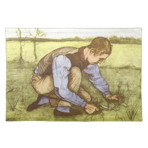 Vincent van Gogh - Boy Cutting Grass with Sickle Cloth Placemat