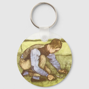 Vincent van Gogh - Boy Cutting Grass with Sickle Keychain