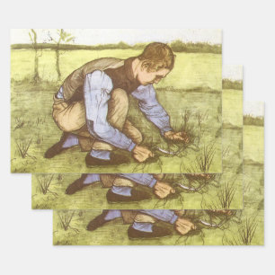 Vincent van Gogh - Boy Cutting Grass with Sickle Wrapping Paper Sheets