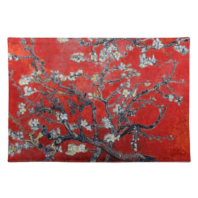 Vincent van Gogh Branches with Almond Blossom Placemat (Front)