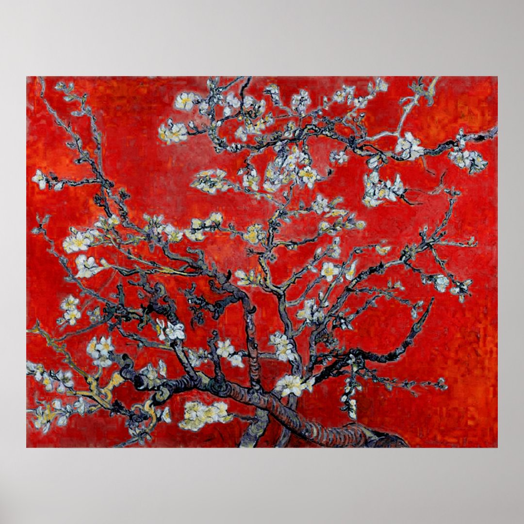 Vincent van Gogh ~ Branches With Almond Blossom Poster | Zazzle