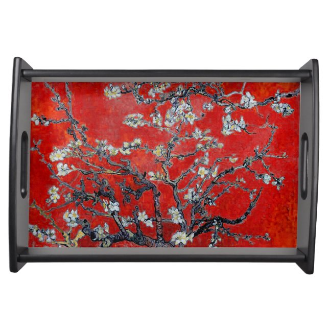 Vincent van Gogh Branches with Almond Blossom Serving Tray (Front)