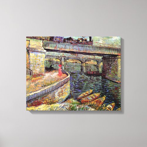 Vincent Van Gogh _ Bridges Across The Seine Canvas Print