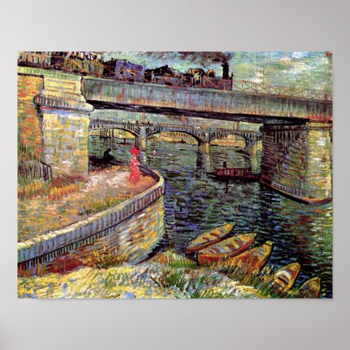 Vincent Van Gogh _ Bridges Across The Seine Poster