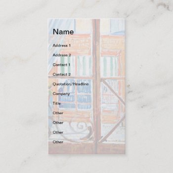 Vincent Van Gogh - Butchers Shop From A Window Business Card by ArtLoversCafe at Zazzle