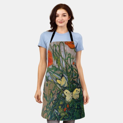 Vincent van Gogh _ Butterflies and Poppies Apron