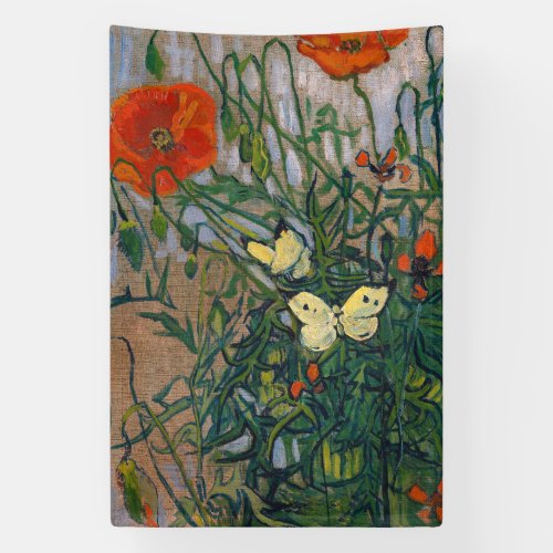 Vincent van Gogh _ Butterflies and Poppies Banner