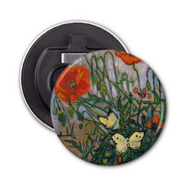 Vincent van Gogh - Butterflies and Poppies Bottle Opener (Front)