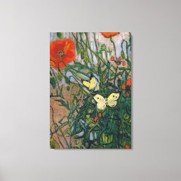 Vincent van Gogh - Butterflies and Poppies Canvas Print