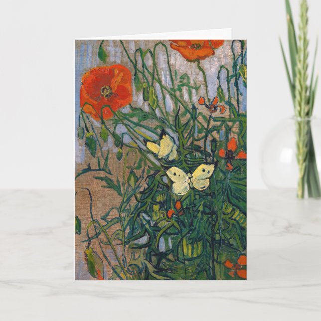 Vincent van Gogh - Butterflies and Poppies Card (Front)