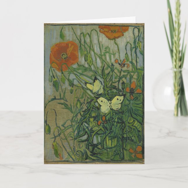 Vincent van Gogh - Butterflies and Poppies Card (Front)