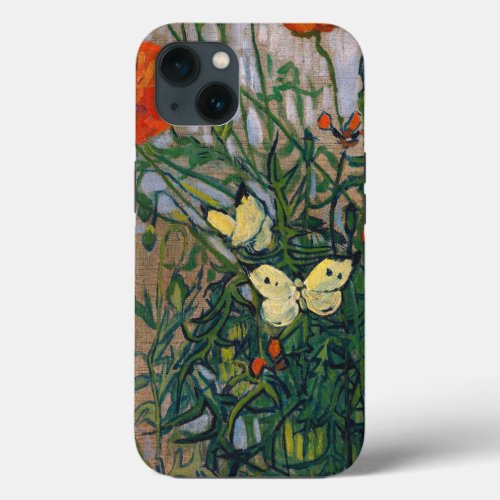 Vincent van Gogh _ Butterflies and Poppies iPhone 13 Case