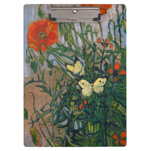 Vincent van Gogh - Butterflies and Poppies Clipboard