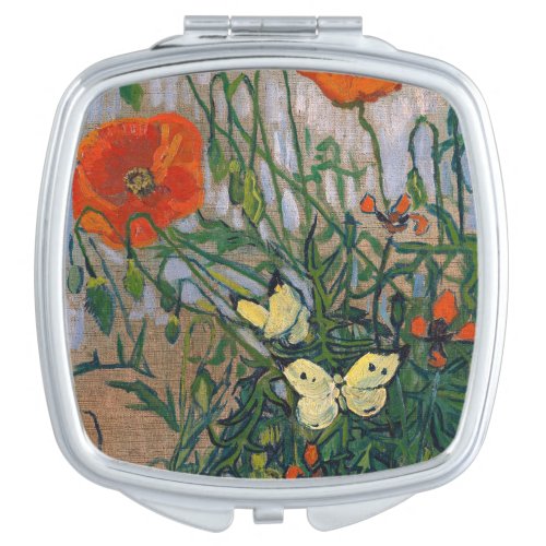 Vincent van Gogh _ Butterflies and Poppies Compact Mirror