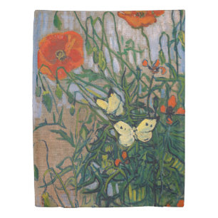 Vincent van Gogh - Butterflies and Poppies Duvet Cover