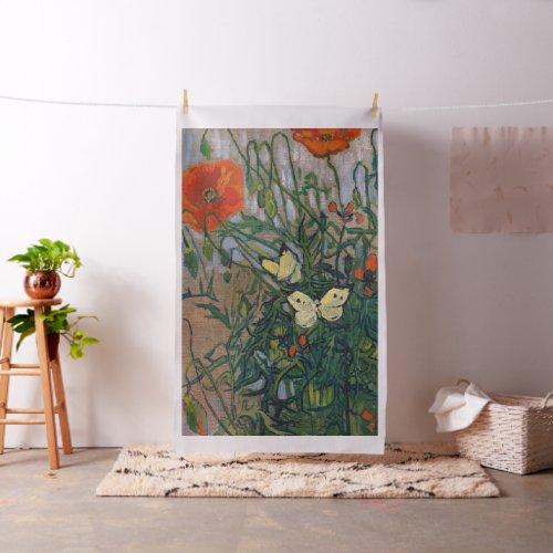 Vincent van Gogh _ Butterflies and Poppies Fabric