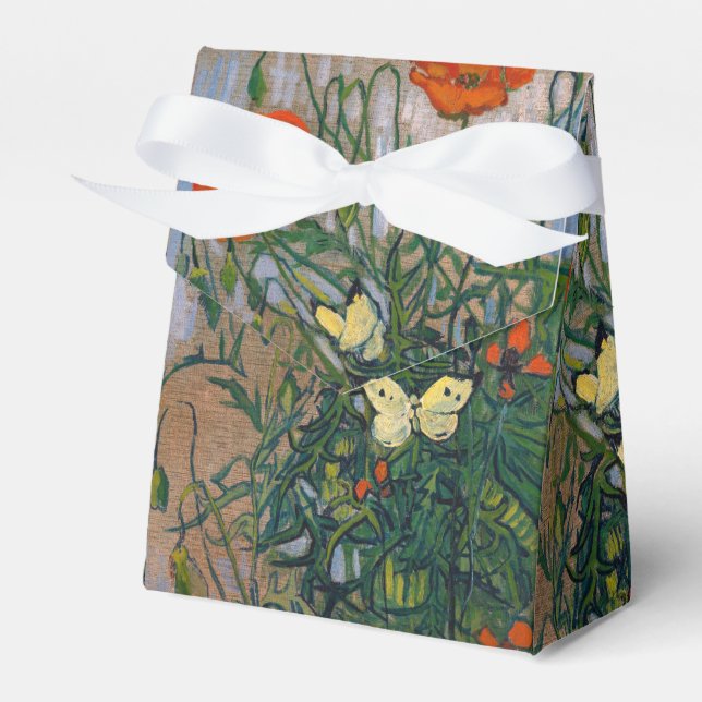 Vincent van Gogh - Butterflies and Poppies Favor Boxes (Front Side)