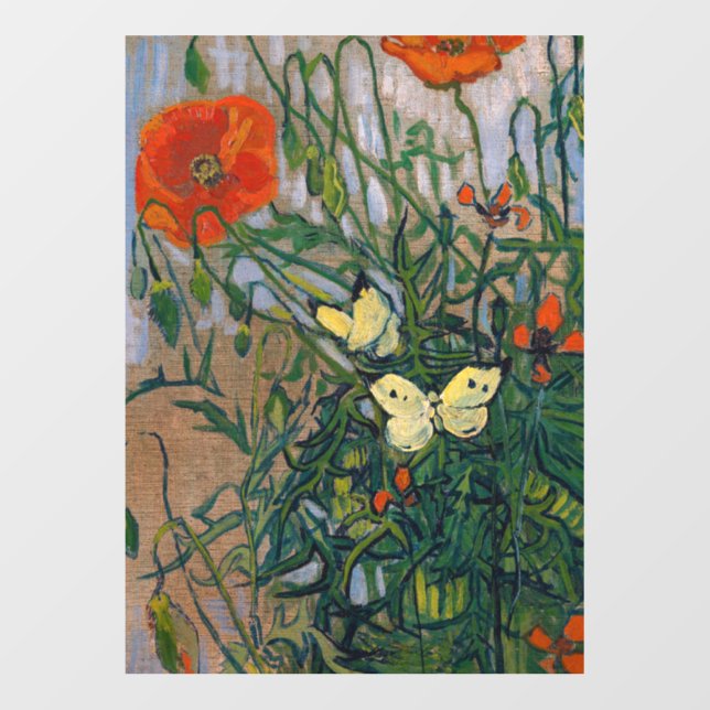 Vincent van Gogh - Butterflies and Poppies Floor Decals (Front)
