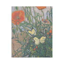 Vincent van Gogh - Butterflies and Poppies Gallery Wrap