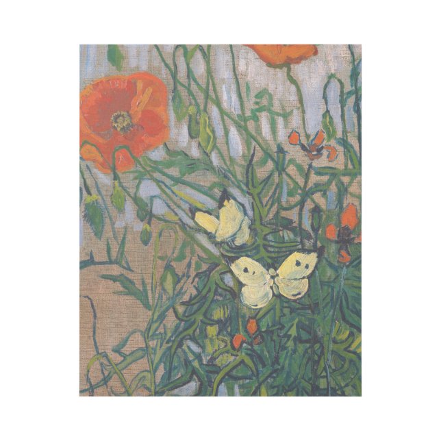 Vincent van Gogh - Butterflies and Poppies Gallery Wrap (Front)