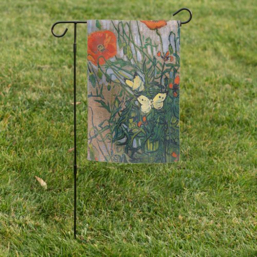 Vincent van Gogh _ Butterflies and Poppies Garden Flag